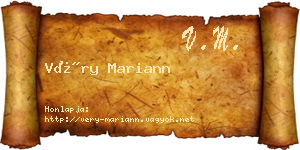 Véry Mariann névjegykártya